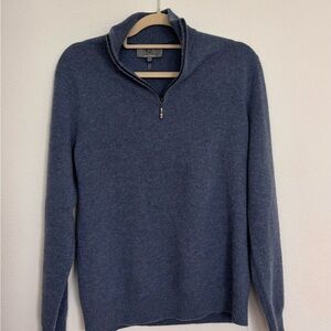 Blue Half-Zip Sweater | Size Small